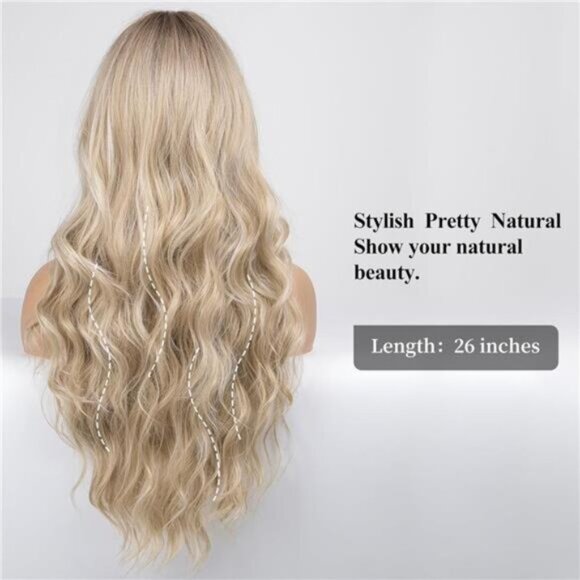 Wig with Bangs for Women, Ombre Blonde - Picture 6 of 6